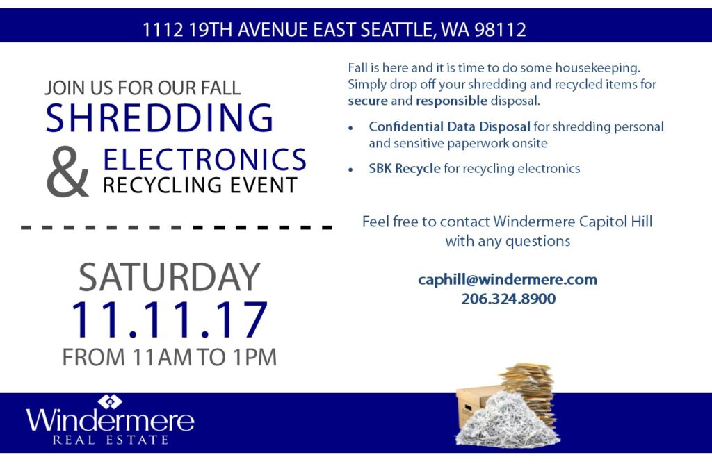 Fall Document Shredding & Electronic Recycle Event